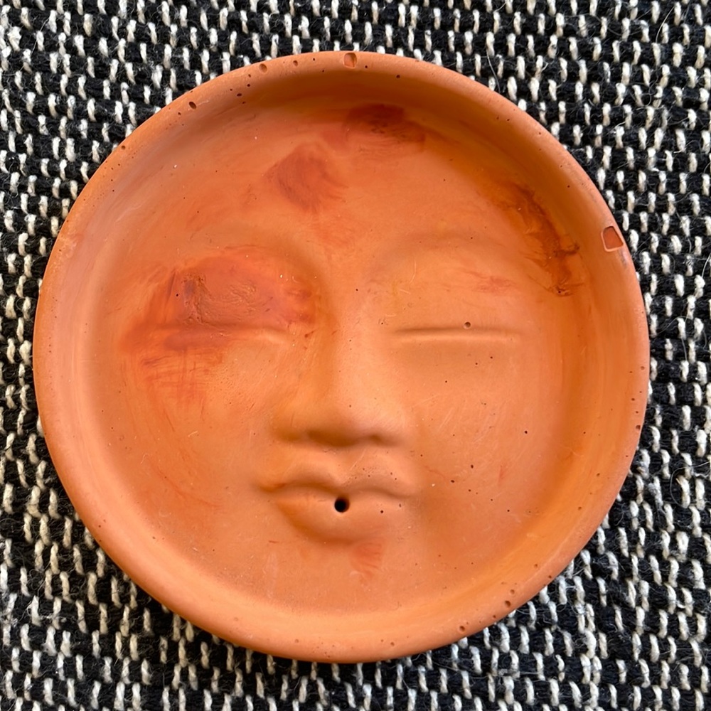 *NWT* Man on the Moon Terracotta Incense Holder